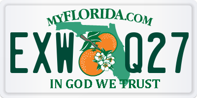 FL license plate EXWQ27