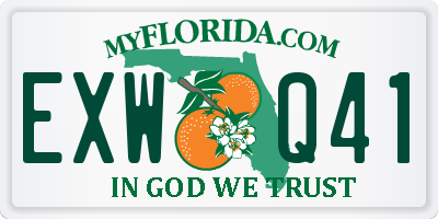 FL license plate EXWQ41