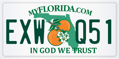 FL license plate EXWQ51