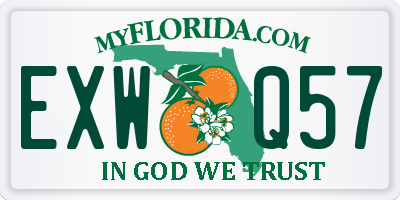 FL license plate EXWQ57
