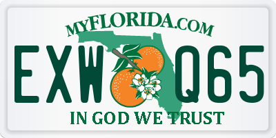 FL license plate EXWQ65