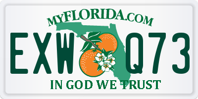 FL license plate EXWQ73