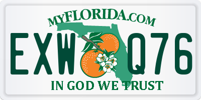 FL license plate EXWQ76