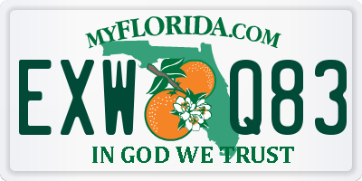 FL license plate EXWQ83