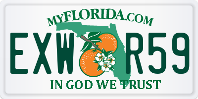 FL license plate EXWR59
