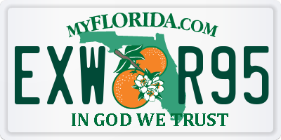 FL license plate EXWR95