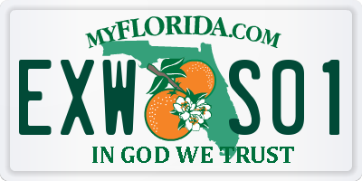 FL license plate EXWS01