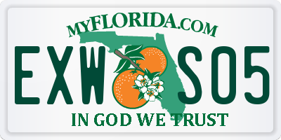 FL license plate EXWS05