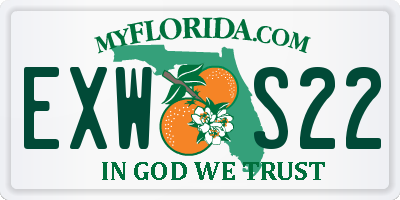 FL license plate EXWS22