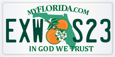 FL license plate EXWS23