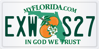 FL license plate EXWS27