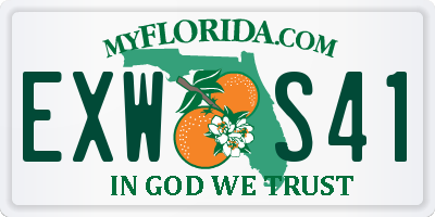 FL license plate EXWS41