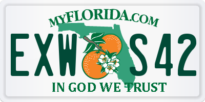 FL license plate EXWS42