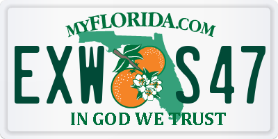 FL license plate EXWS47