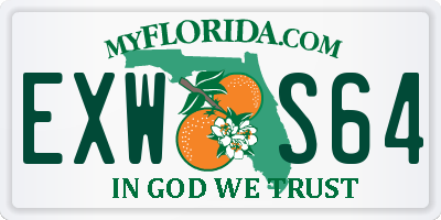 FL license plate EXWS64