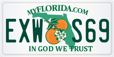 FL license plate EXWS69