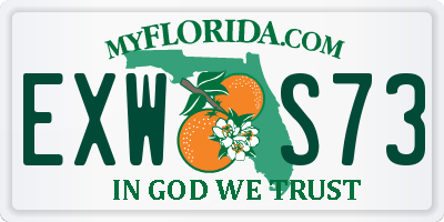 FL license plate EXWS73