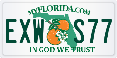 FL license plate EXWS77