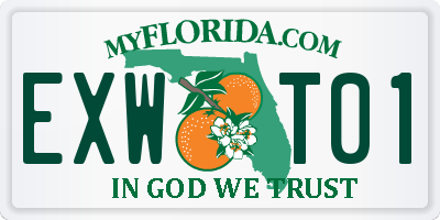 FL license plate EXWT01