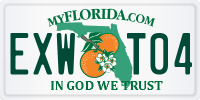 FL license plate EXWT04