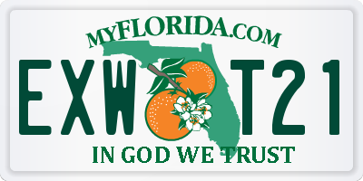 FL license plate EXWT21