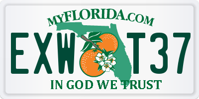FL license plate EXWT37
