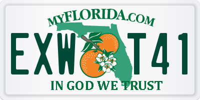 FL license plate EXWT41