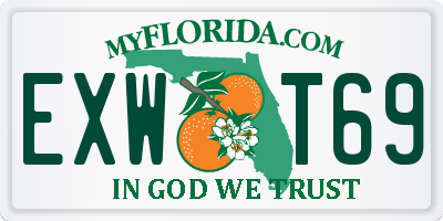 FL license plate EXWT69