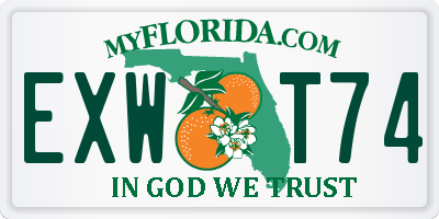 FL license plate EXWT74