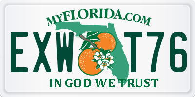 FL license plate EXWT76