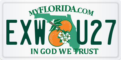 FL license plate EXWU27