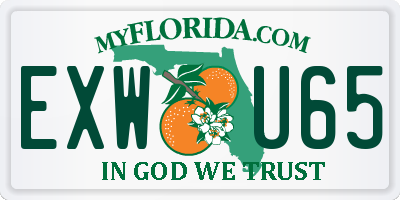 FL license plate EXWU65