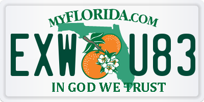 FL license plate EXWU83
