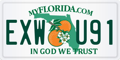 FL license plate EXWU91