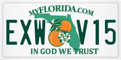 FL license plate EXWV15