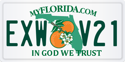 FL license plate EXWV21