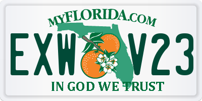 FL license plate EXWV23