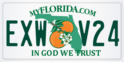 FL license plate EXWV24