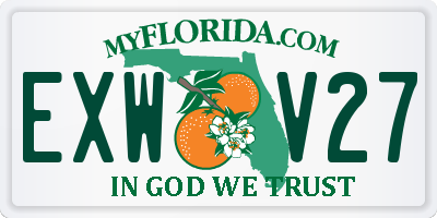 FL license plate EXWV27