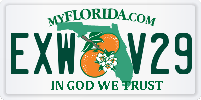 FL license plate EXWV29