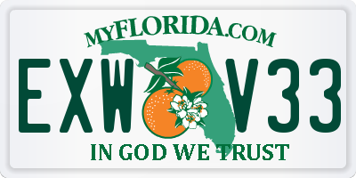 FL license plate EXWV33