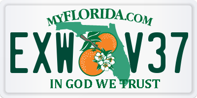 FL license plate EXWV37