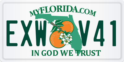 FL license plate EXWV41