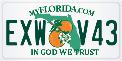 FL license plate EXWV43