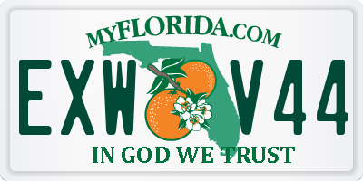 FL license plate EXWV44