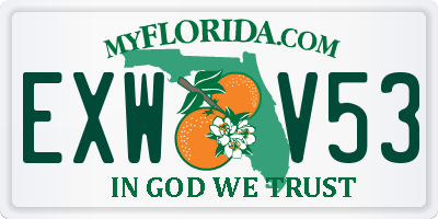 FL license plate EXWV53
