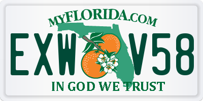 FL license plate EXWV58