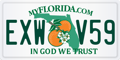 FL license plate EXWV59