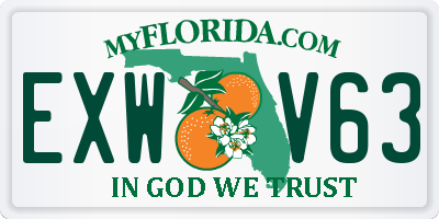 FL license plate EXWV63