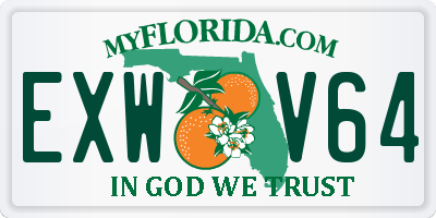 FL license plate EXWV64